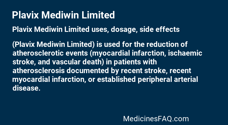 Plavix Mediwin Limited