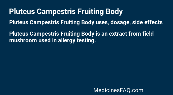 Pluteus Campestris Fruiting Body