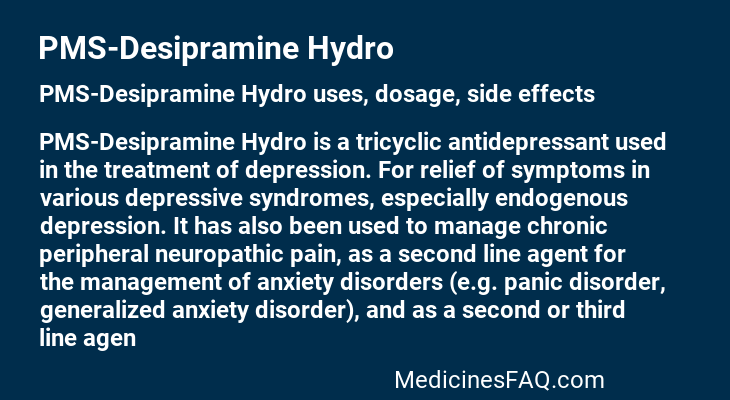 PMS-Desipramine Hydro