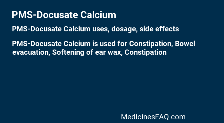 PMS-Docusate Calcium