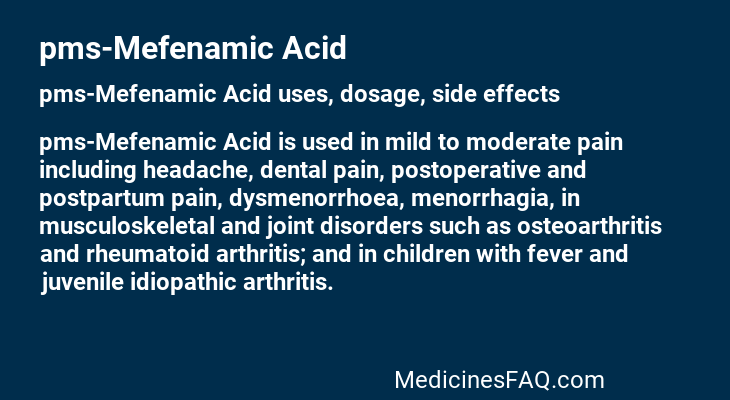 pms-Mefenamic Acid
