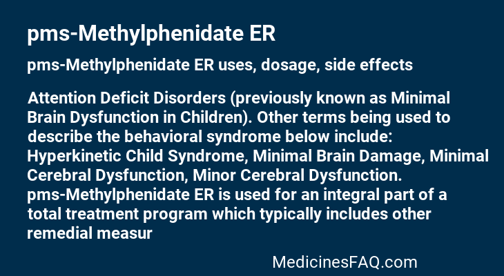 pms-Methylphenidate ER