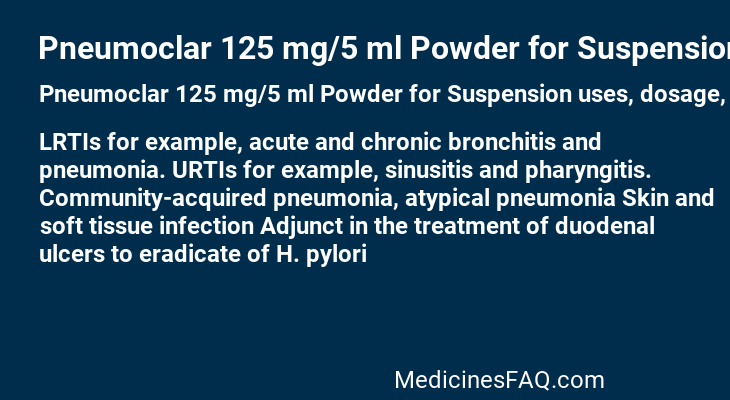 Pneumoclar 125 mg/5 ml Powder for Suspension