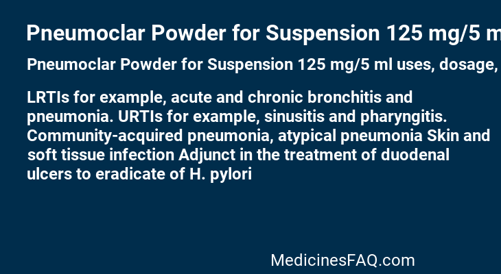 Pneumoclar Powder for Suspension 125 mg/5 ml