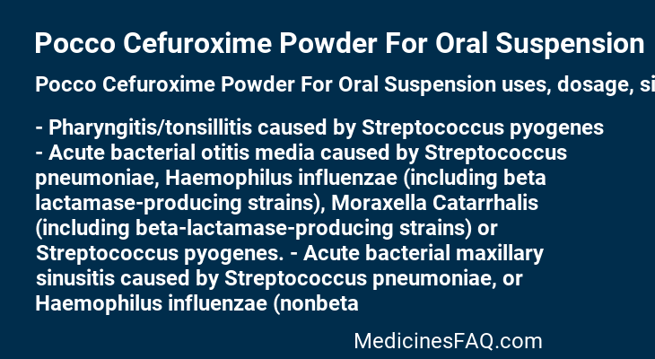 Pocco Cefuroxime Powder For Oral Suspension