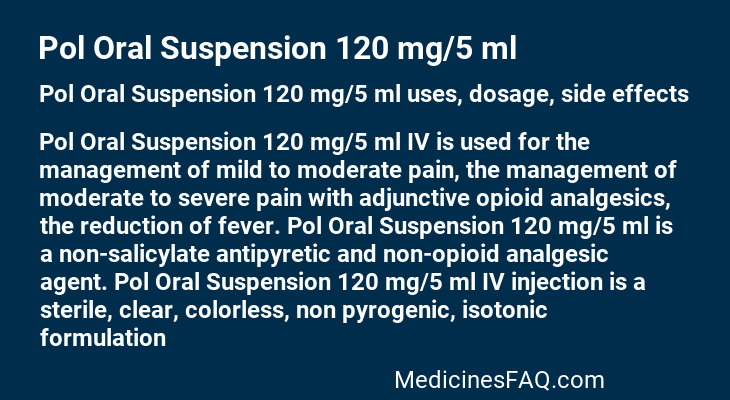 Pol Oral Suspension 120 mg/5 ml