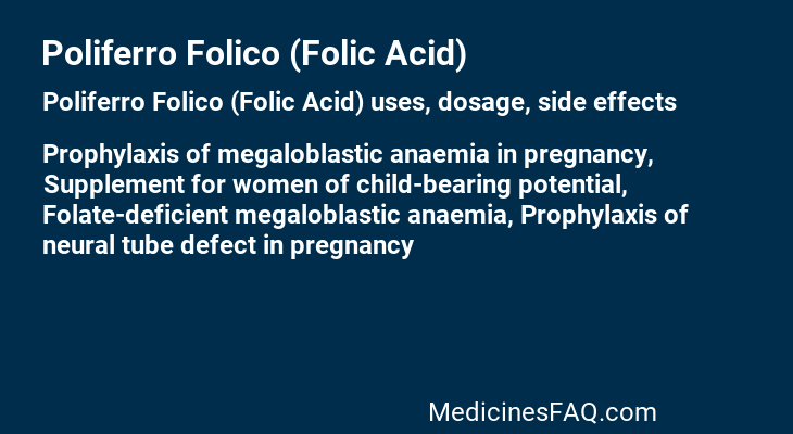 Poliferro Folico (Folic Acid)
