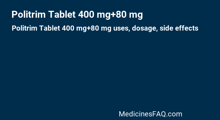 Politrim Tablet 400 mg+80 mg