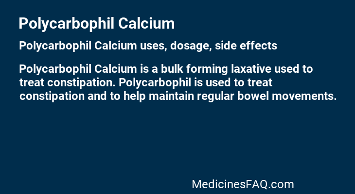 Polycarbophil Calcium