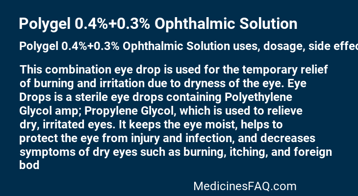 Polygel 0.4%+0.3% Ophthalmic Solution