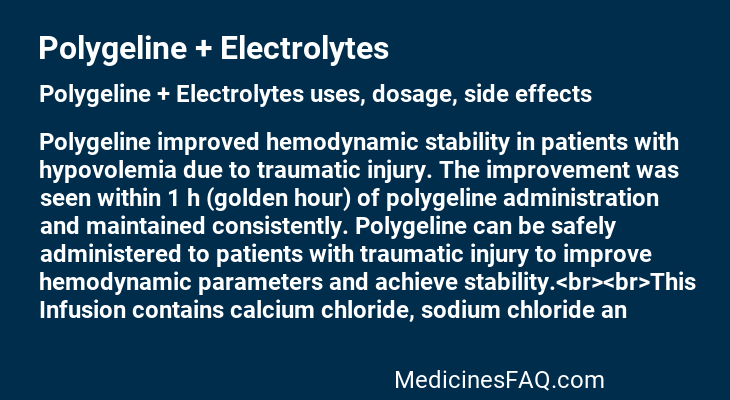 Polygeline + Electrolytes