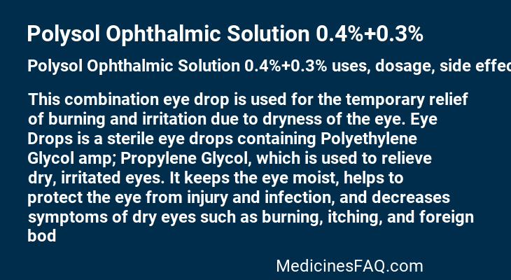 Polysol Ophthalmic Solution 0.4%+0.3%