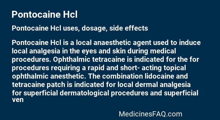 Pontocaine Hcl