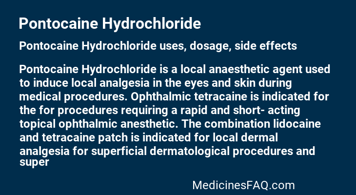 Pontocaine Hydrochloride
