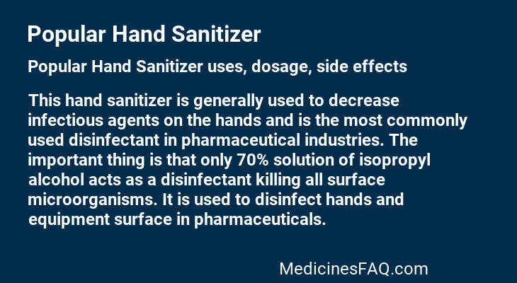 Popular Hand Sanitizer