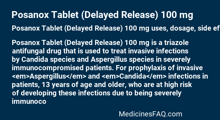 Posanox Tablet (Delayed Release) 100 mg