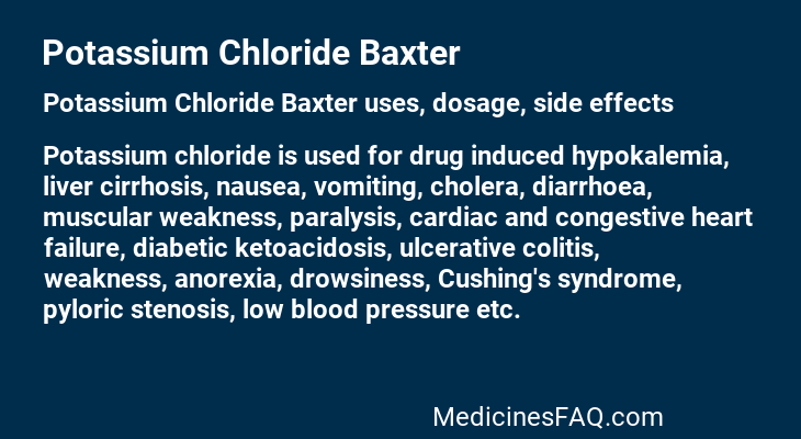 Potassium Chloride Baxter