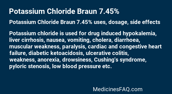 Potassium Chloride Braun 7.45%
