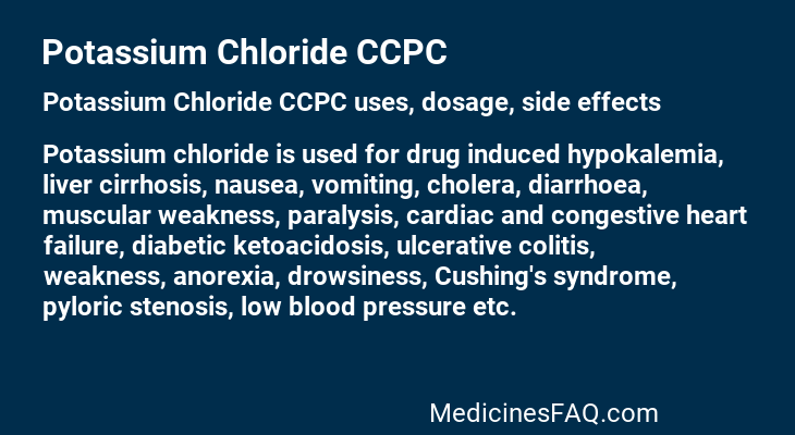 Potassium Chloride CCPC