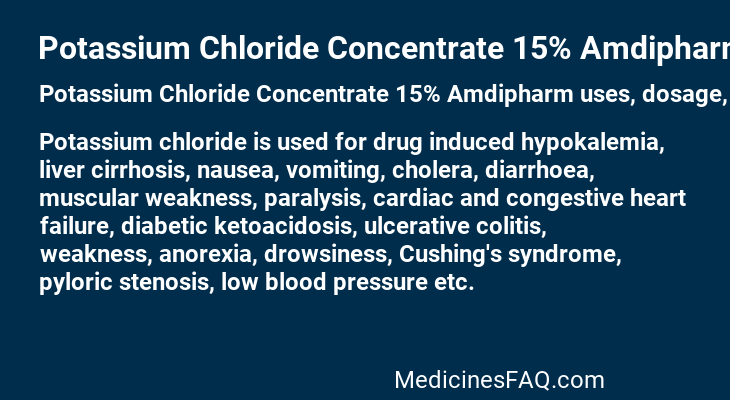 Potassium Chloride Concentrate 15% Amdipharm