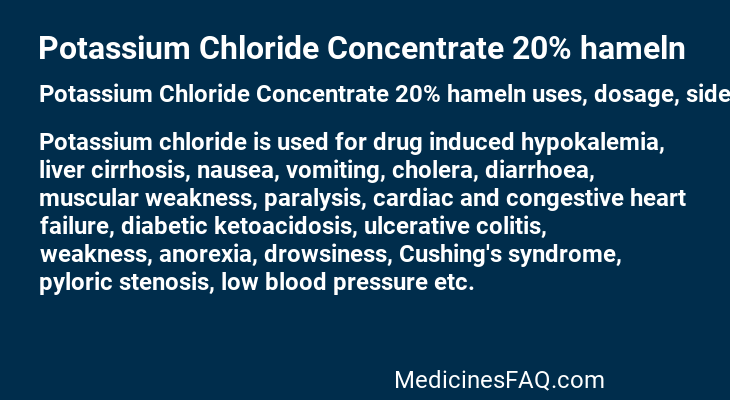 Potassium Chloride Concentrate 20% hameln