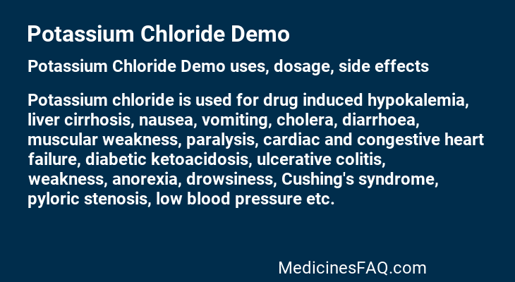 Potassium Chloride Demo