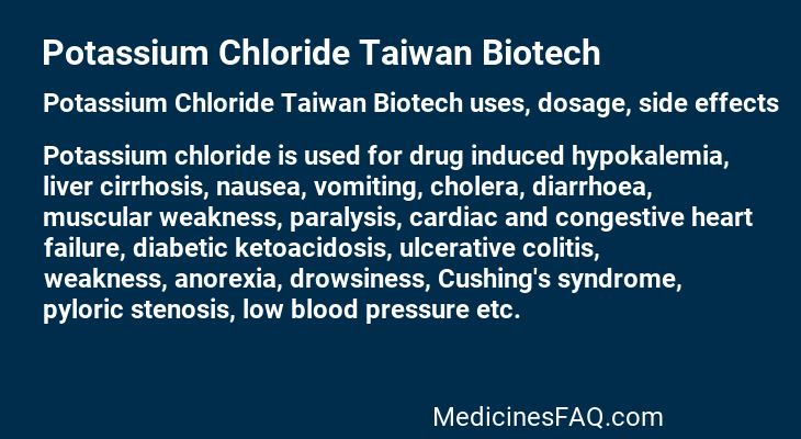 Potassium Chloride Taiwan Biotech