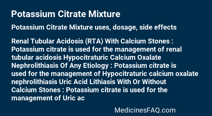 Potassium Citrate Mixture