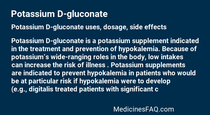 Potassium D-gluconate