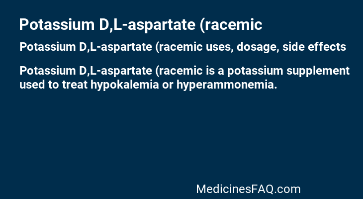 Potassium D,L-aspartate (racemic