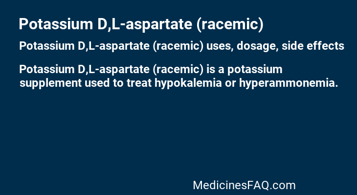 Potassium D,L-aspartate (racemic)