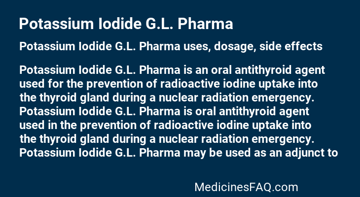 Potassium Iodide G.L. Pharma