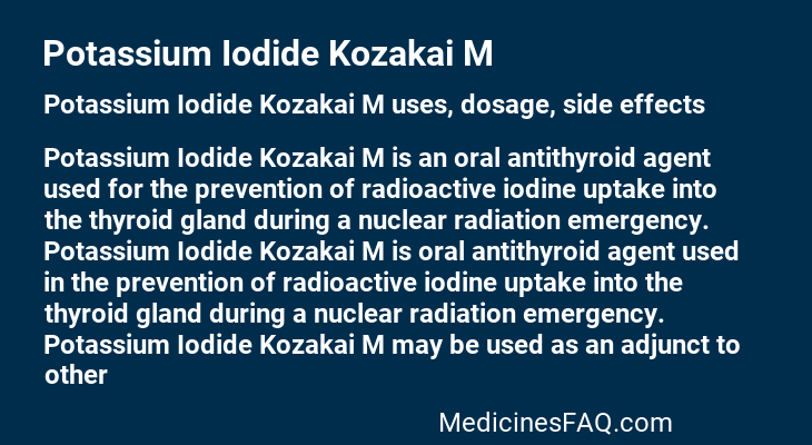 Potassium Iodide Kozakai M