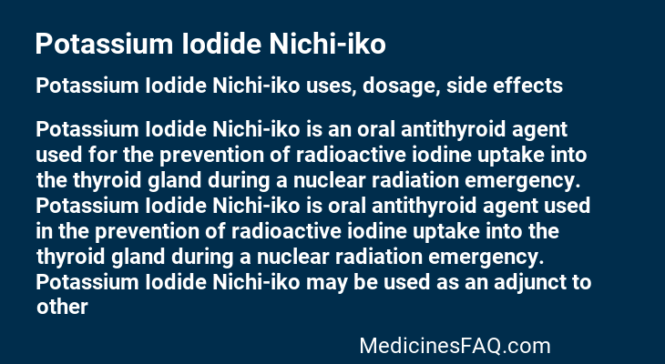 Potassium Iodide Nichi-iko