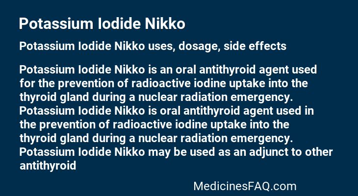 Potassium Iodide Nikko