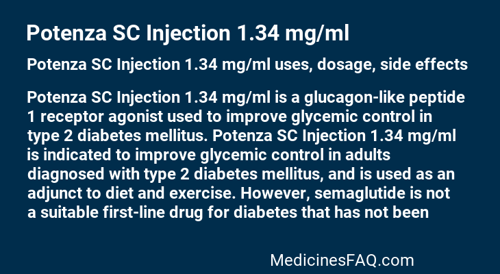 Potenza SC Injection 1.34 mg/ml