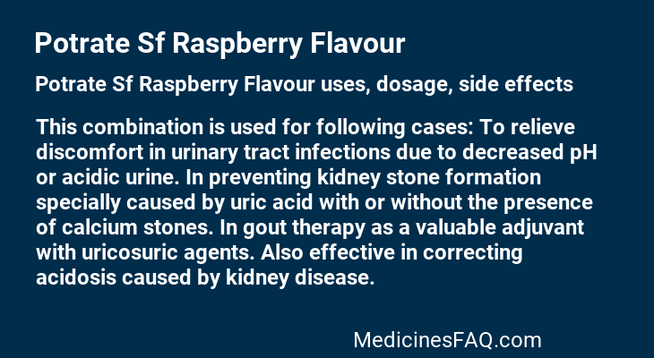 Potrate Sf Raspberry Flavour