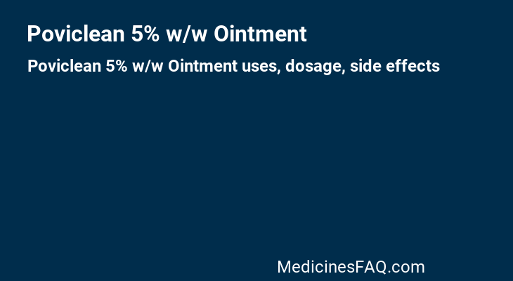 Poviclean 5% w/w Ointment