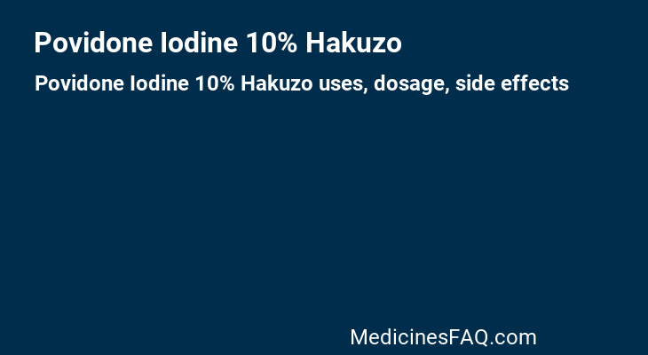 Povidone Iodine 10% Hakuzo