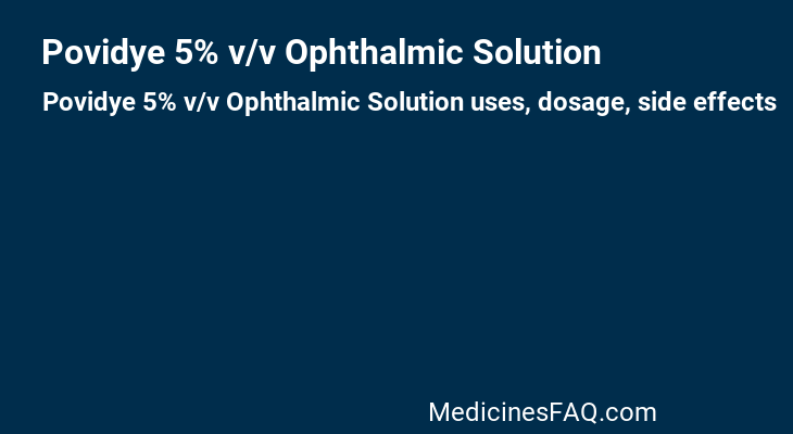 Povidye 5% v/v Ophthalmic Solution