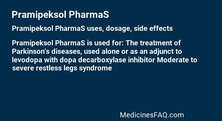 Pramipeksol PharmaS