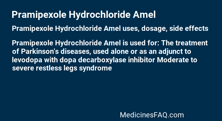 Pramipexole Hydrochloride Amel