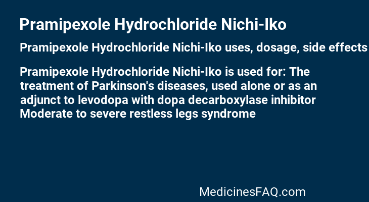 Pramipexole Hydrochloride Nichi-Iko