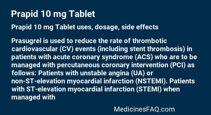 Prapid 10 mg Tablet