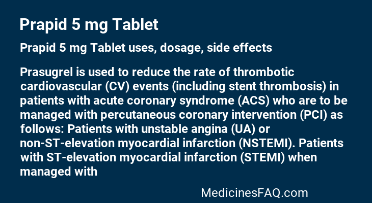 Prapid 5 mg Tablet