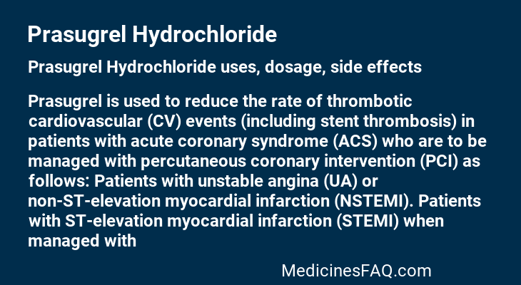 Prasugrel Hydrochloride