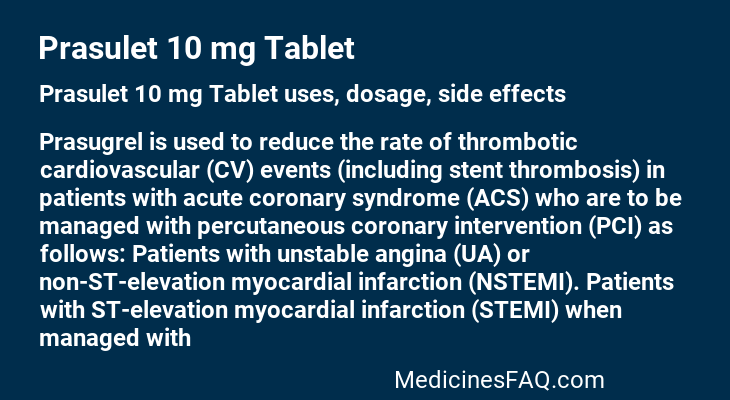 Prasulet 10 mg Tablet