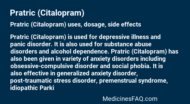 Pratric (Citalopram)