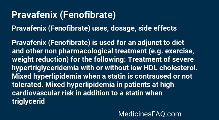 Pravafenix (Fenofibrate)