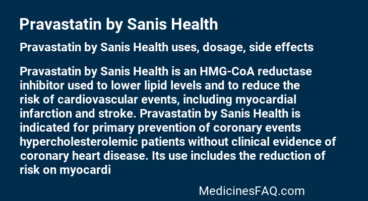 Pravastatin by Sanis Health